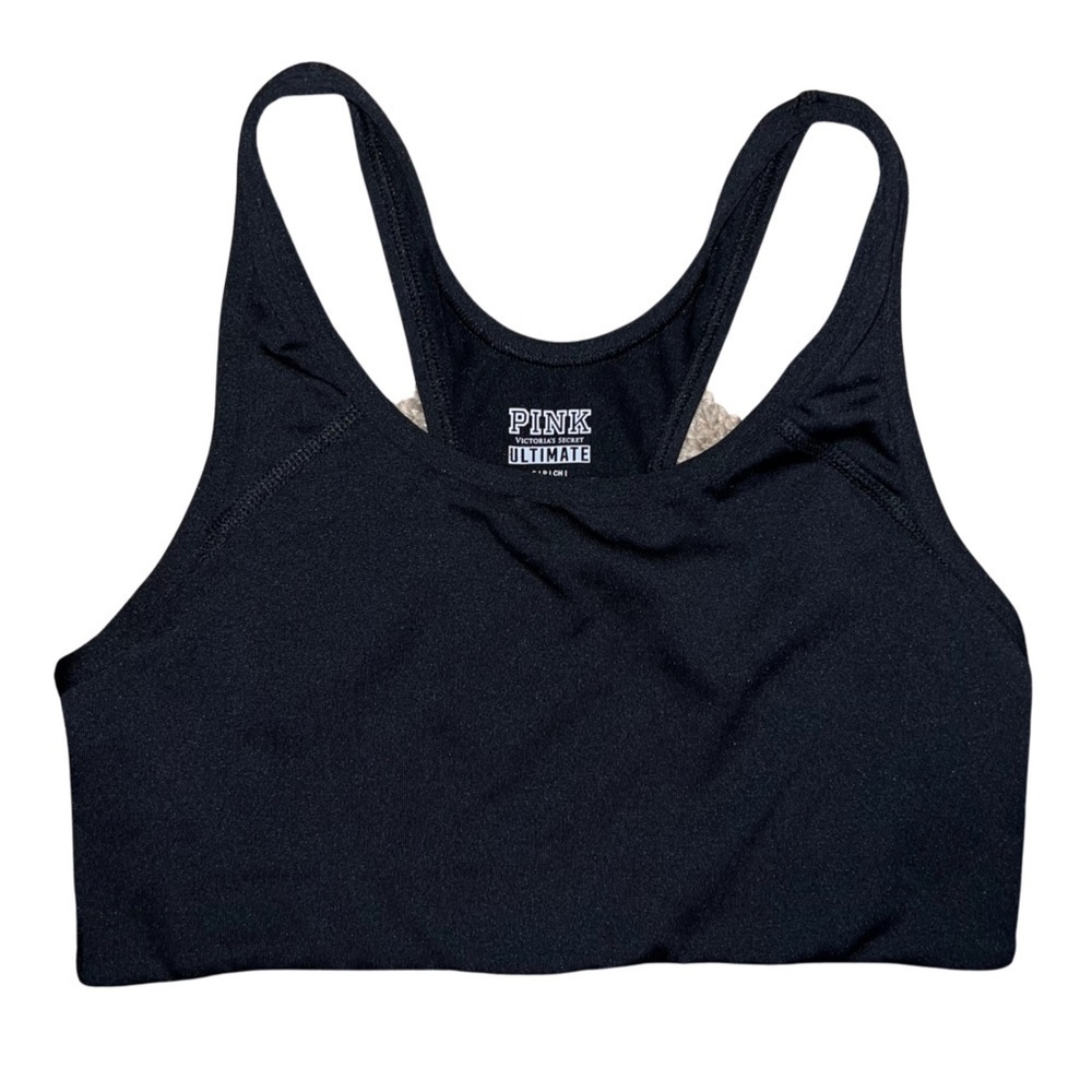 PINK Victoria’s Secret Ultimate Black Sports Bra Size Small